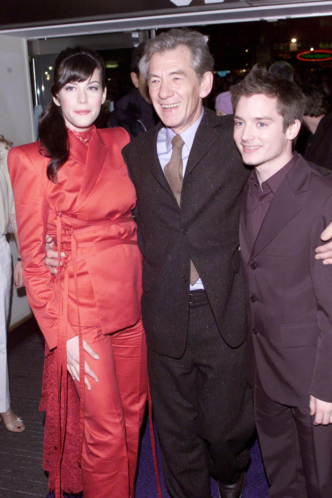 with Ian McKellen and Elijah Wood
