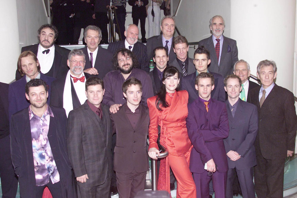 with LOTR cast and crew