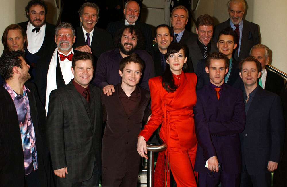 with LOTR cast and crew