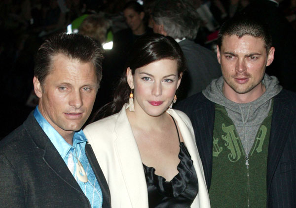 with Viggo Mortensen and Karl Urban - at The Return Of The King London's Premiere, December 11th 2003