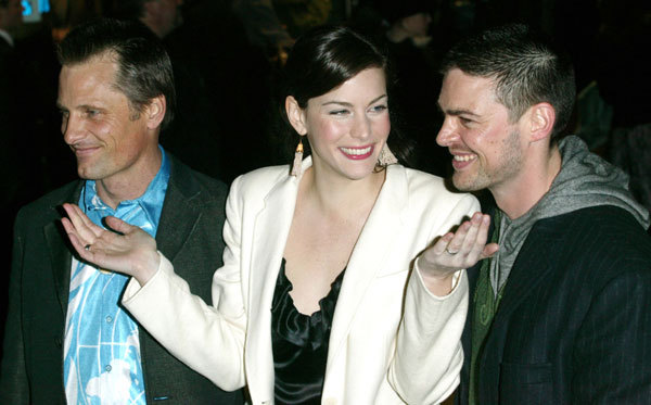 with Viggo Mortensen and Karl Urban - at The Return Of The King London's Premiere, December 11th 2003