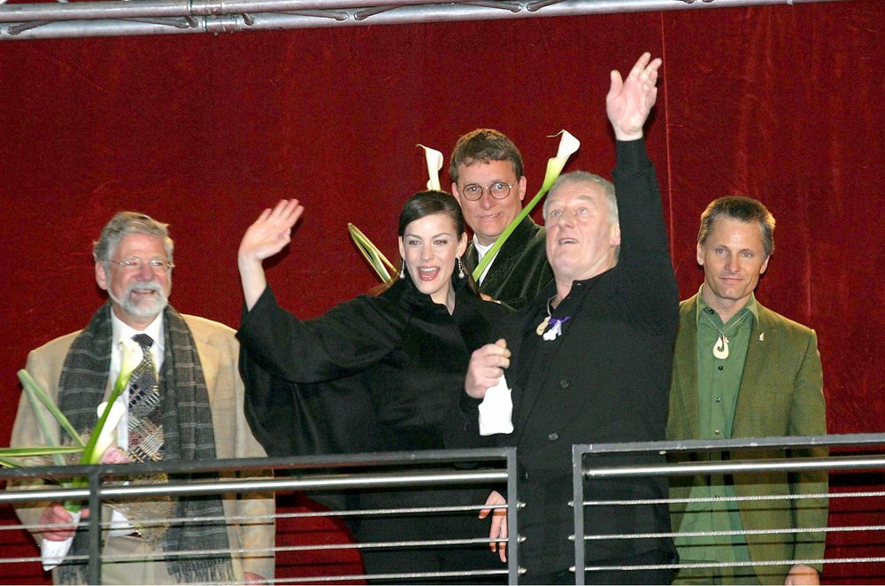 with Bernard Hill and Viggo Mortensen