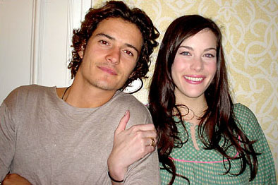 with Orlando Bloom, before The Return Of The King LA's Premiere, December 3rd 2003