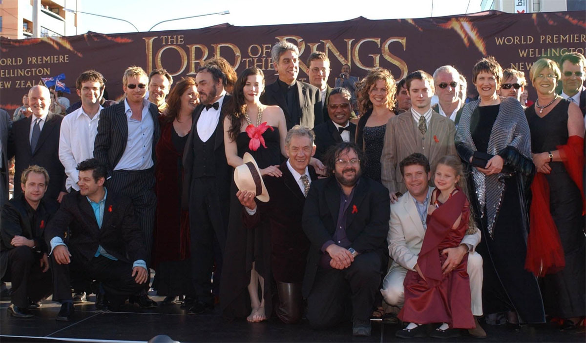 with LOTR cast and crew