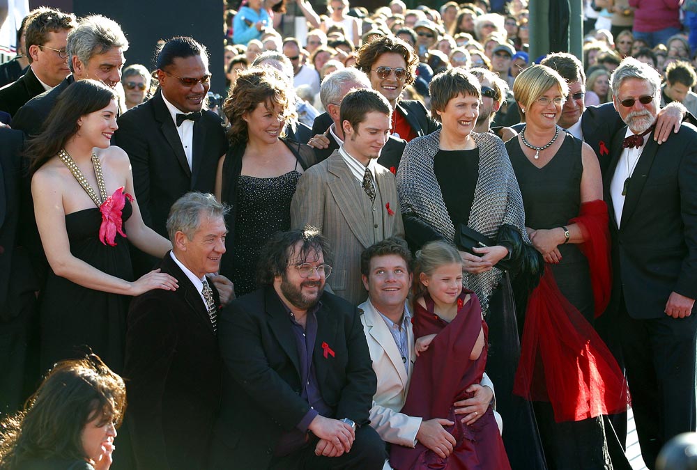 with LOTR cast and crew