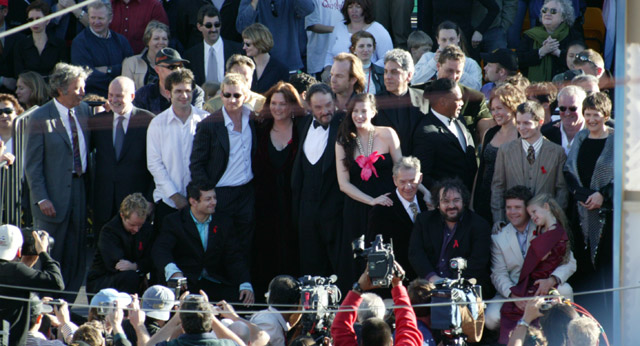 with LOTR cast and crew