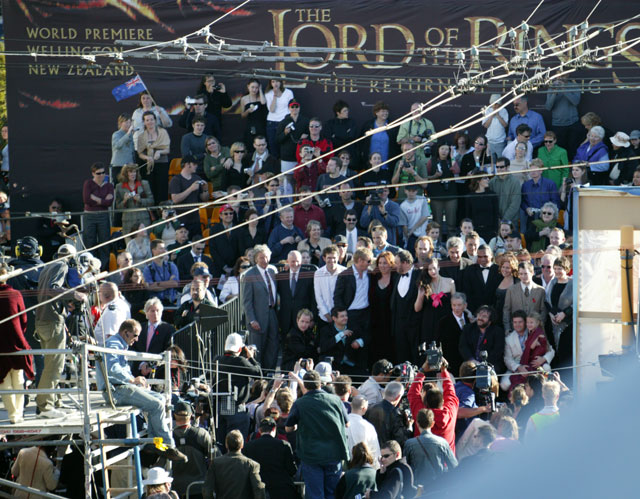 with LOTR cast and crew