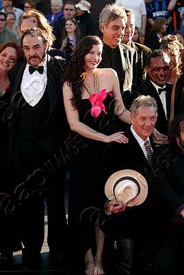 with Ian McKellen and John Rhys-Davies