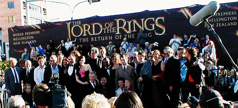 with LOTR cast and crew