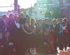 with LOTR cast and crew