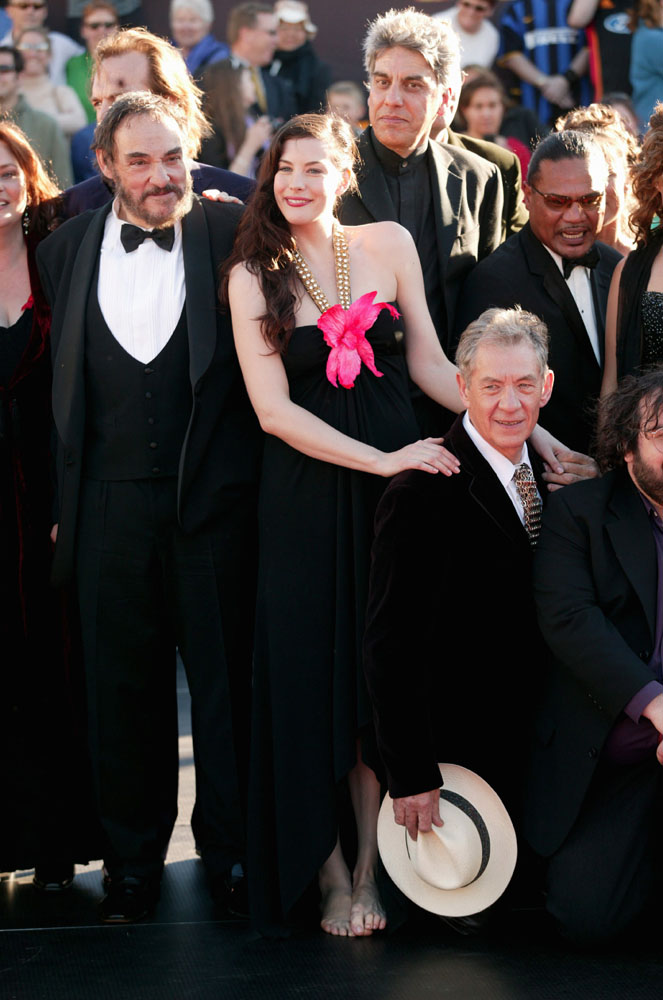 with Ian McKellen and John Rhys-Davies