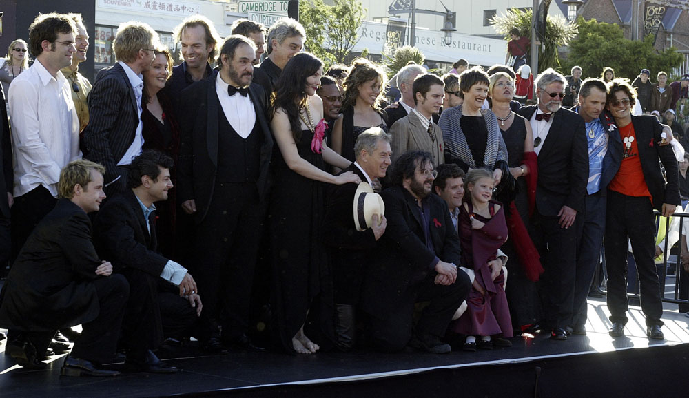 with LOTR cast and crew