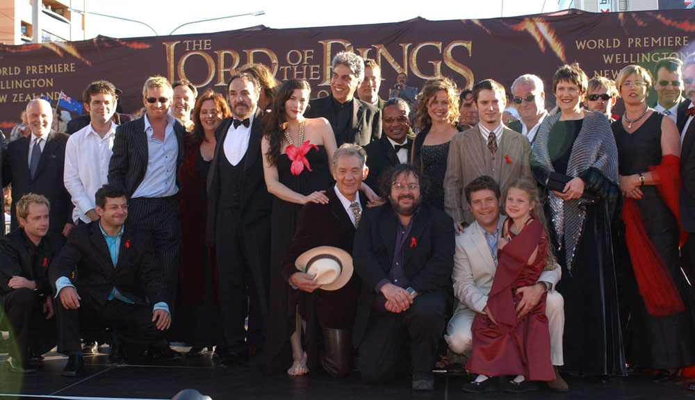 with LOTR cast and crew
