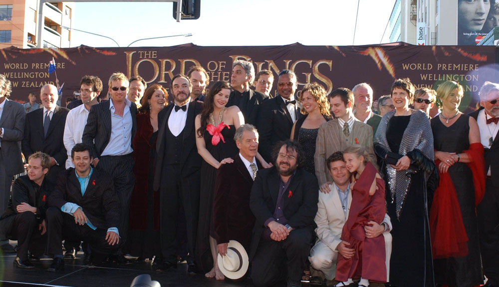 with LOTR cast and crew