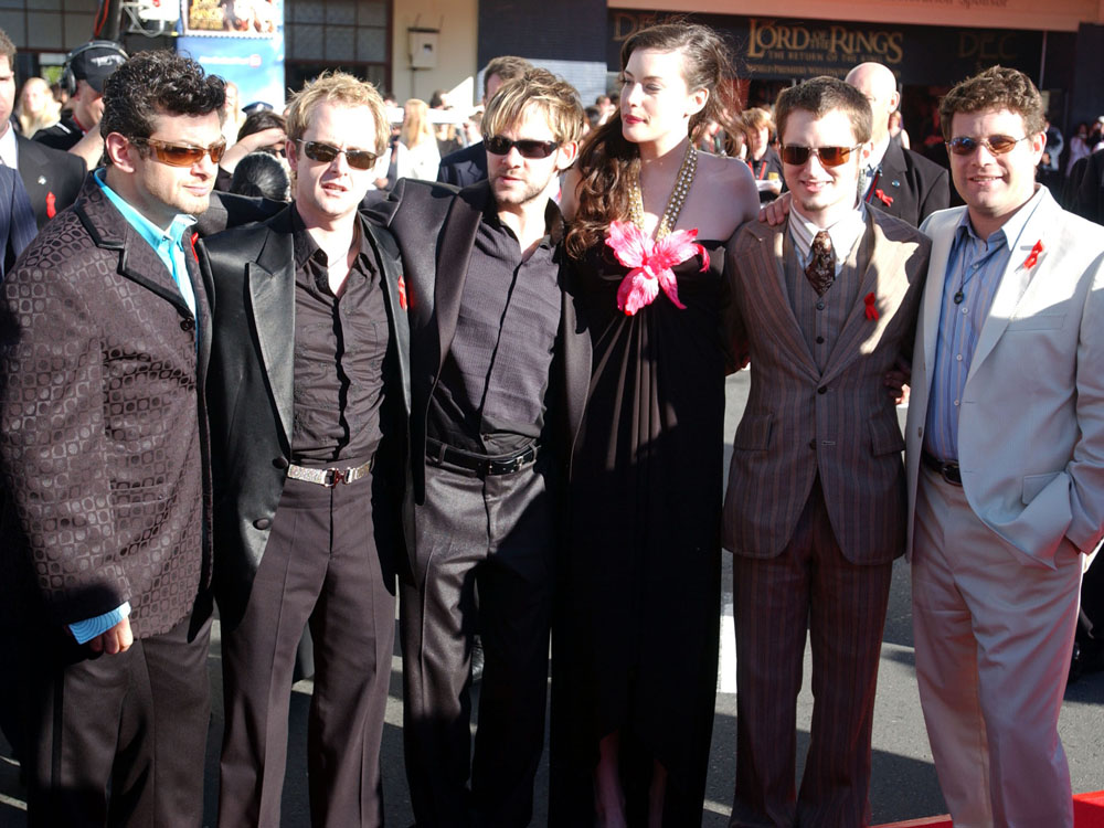with Andy Serkis, Billy Boyd, Dominic Monaghan and Elijah Wood