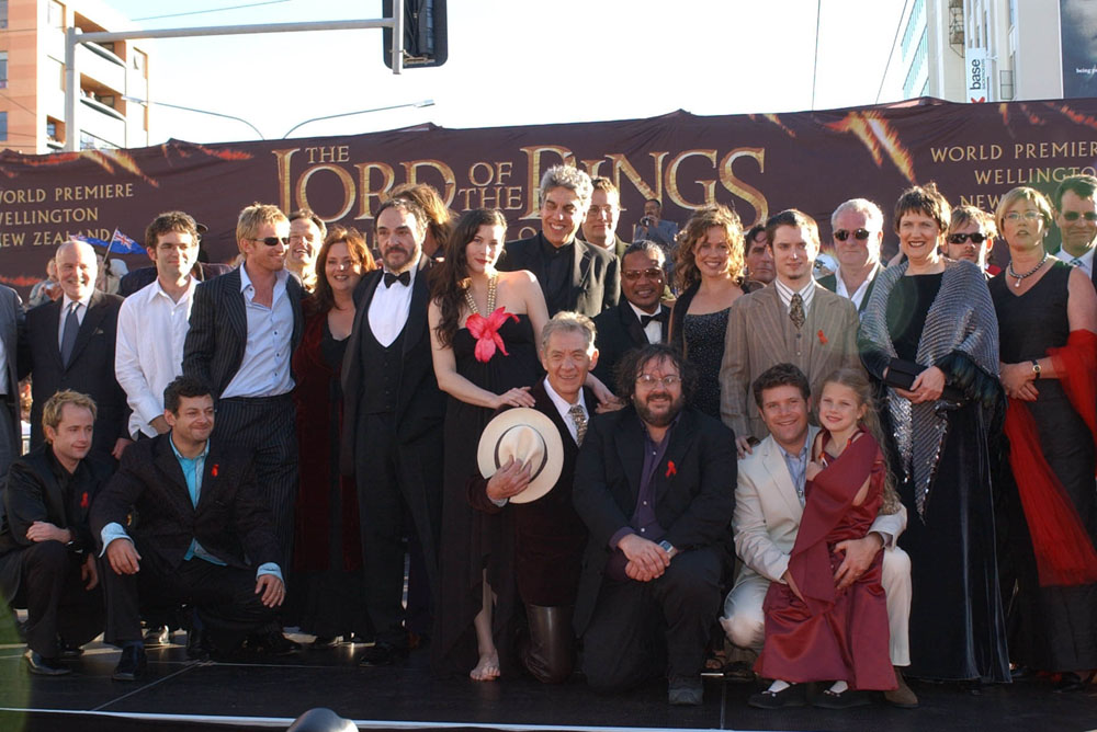 with LOTR cast and crew