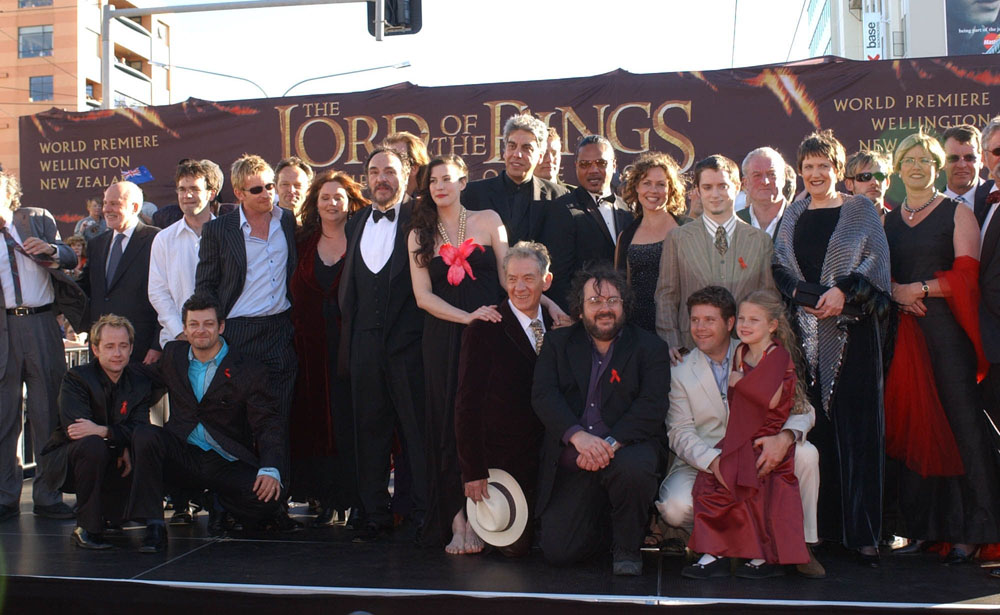 with LOTR cast and crew