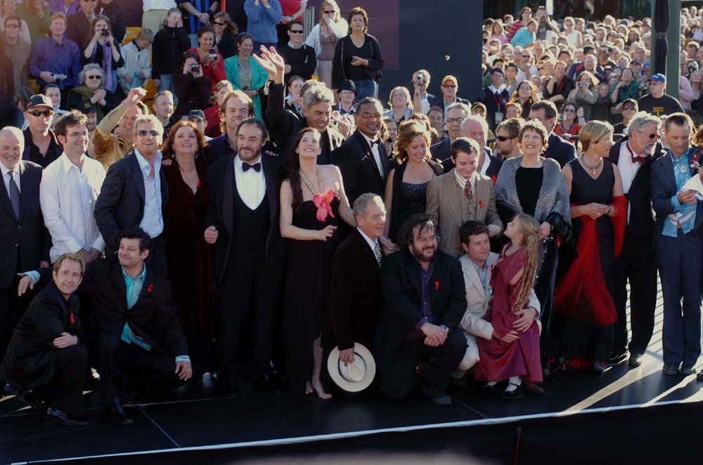 with LOTR cast and crew