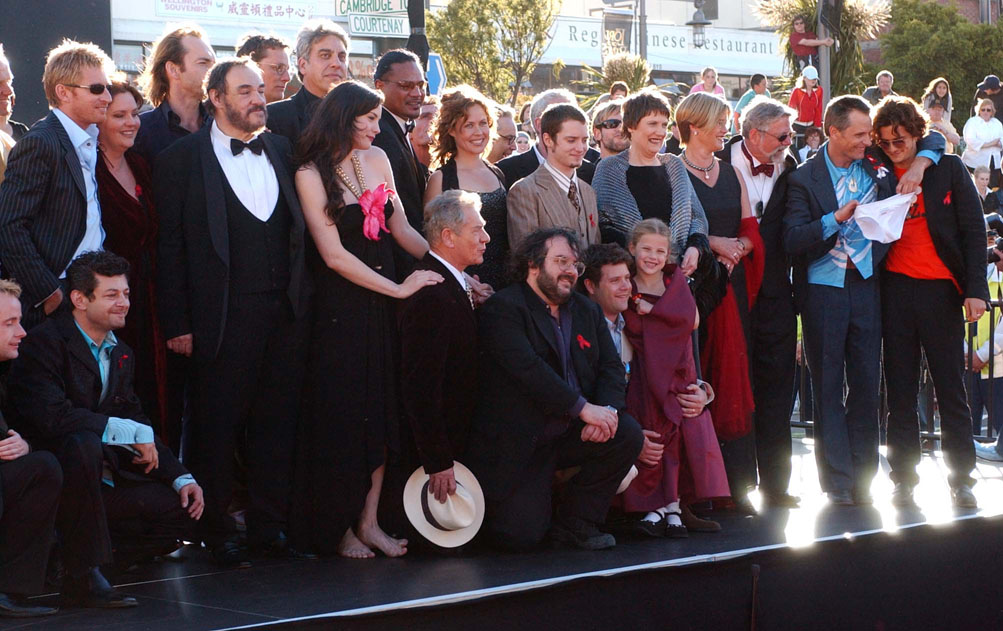 with LOTR cast and crew
