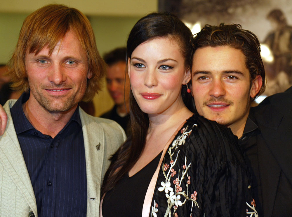with Viggo Mortensen and Orlando Bloom, at The Two Towers LA's Premiere, December 15th 2002
