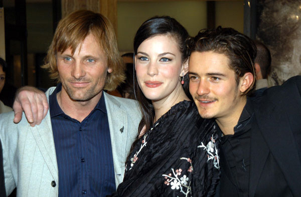 with Viggo Mortensen and Orlando Bloom