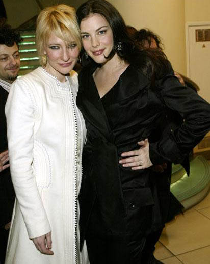 with Cate Blanchett, at The Two Towers London's Premiere, December 11th 2002