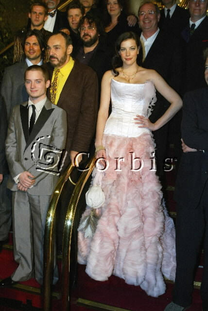 with LOTR cast, at The Two Towers European Premiere, Paris, December 10th 2002