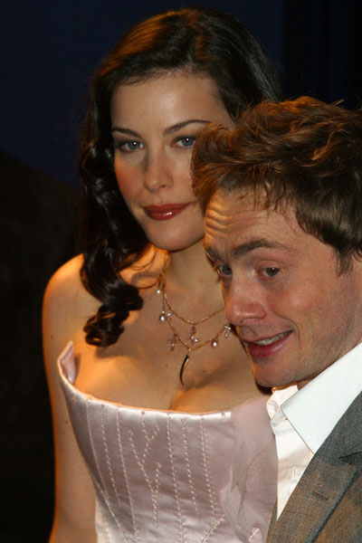 with fiance - Royston Langdon, at The Two Towers European Premiere, Paris, December 10th 2002