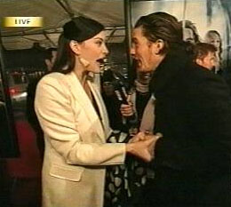 with Orlando Bloom - at The Two Towers Premiere, New York, December 5th 2002