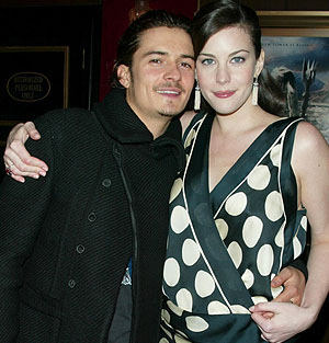 with Orlando Bloom - at The Two Towers Premiere, New York, December 5th 2002