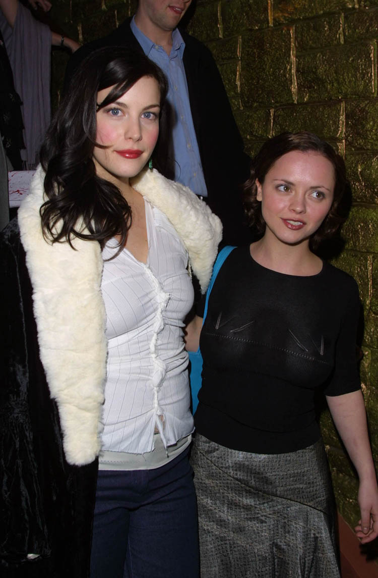with Christina Ricci, at One Night At McCool's Premiere, London, April 18th 2001