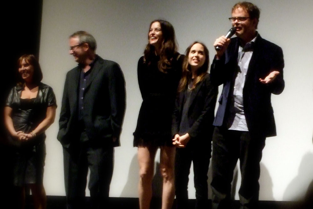 with Miranda Bailey, Ted Hope, Ellen Page and Rainn Wilson