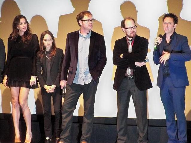 with Ellen Page, Rainn Wilson and James Gunn