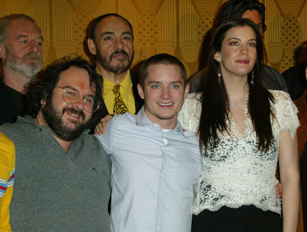 with LOTR cast and crew