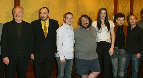 with LOTR cast and crew