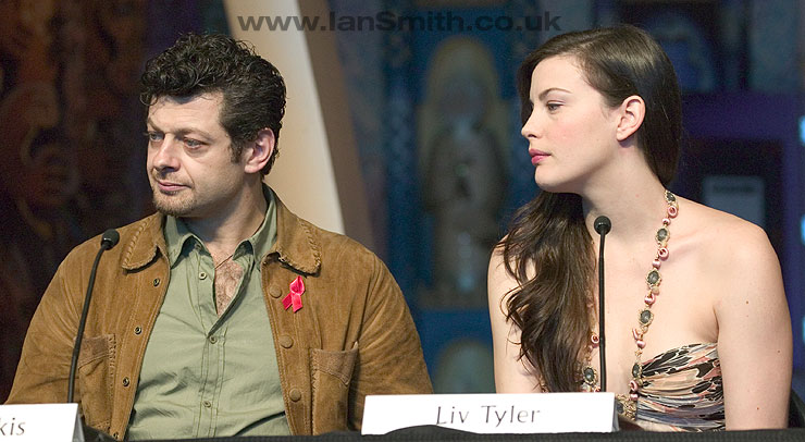 with Andy Serkis - at The Return Of The King Press Conference, Wellington, December 1st 2003Photo by Ian Smith