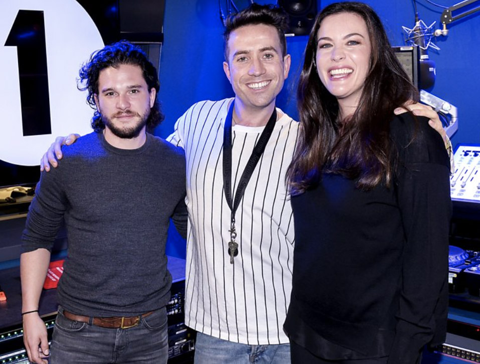 with Nick Grimshaw and Kit Harington