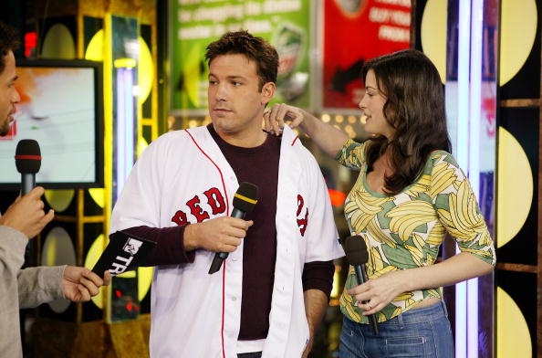 with Ben Affleck - at MTV TRL, March 8th 2004