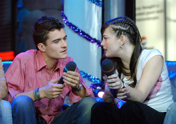 with Orlando Bloom - at MTV TRL