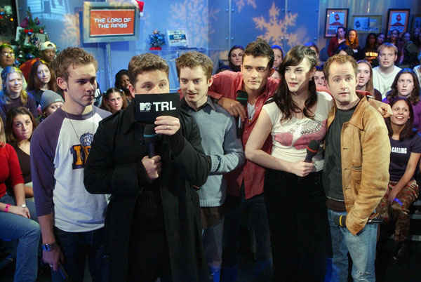 with Dominic Monaghan, Sean Astin, Elijah Wood,  Orlando Bloom and Billy Boyd