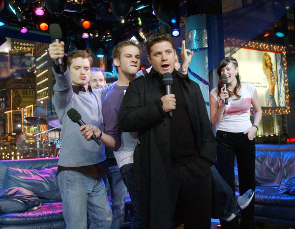 with Elijah Wood, Billy Boyd, Dominic Monaghan,  Sean Astin and Orlando Bloom