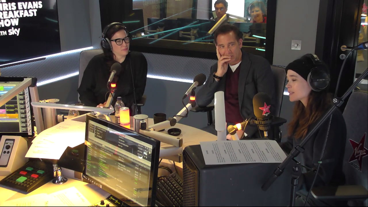 with Clive Owen and Ellen Page