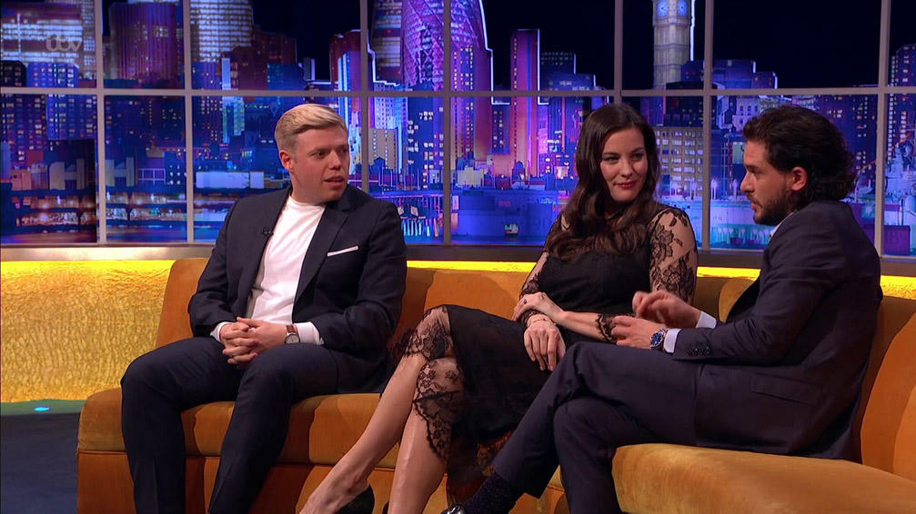 with Rob Beckett and Kit Harington