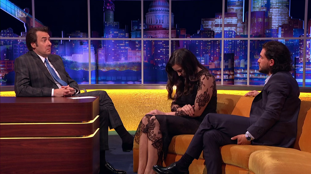 with Jonathan Ross and Kit Harington
