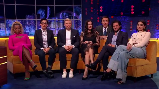 with Mary J. Blige, Sue Perkins, Rob Beckett, Jonathan Ross, Kit Harington and Dua Lipa