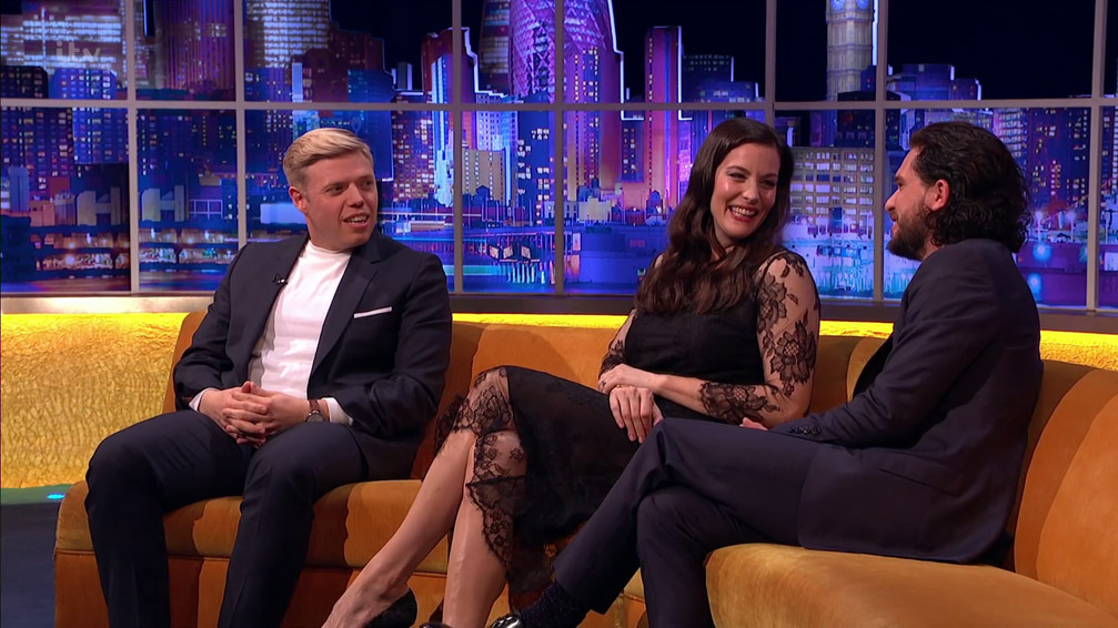 with Rob Beckett and Kit Harington
