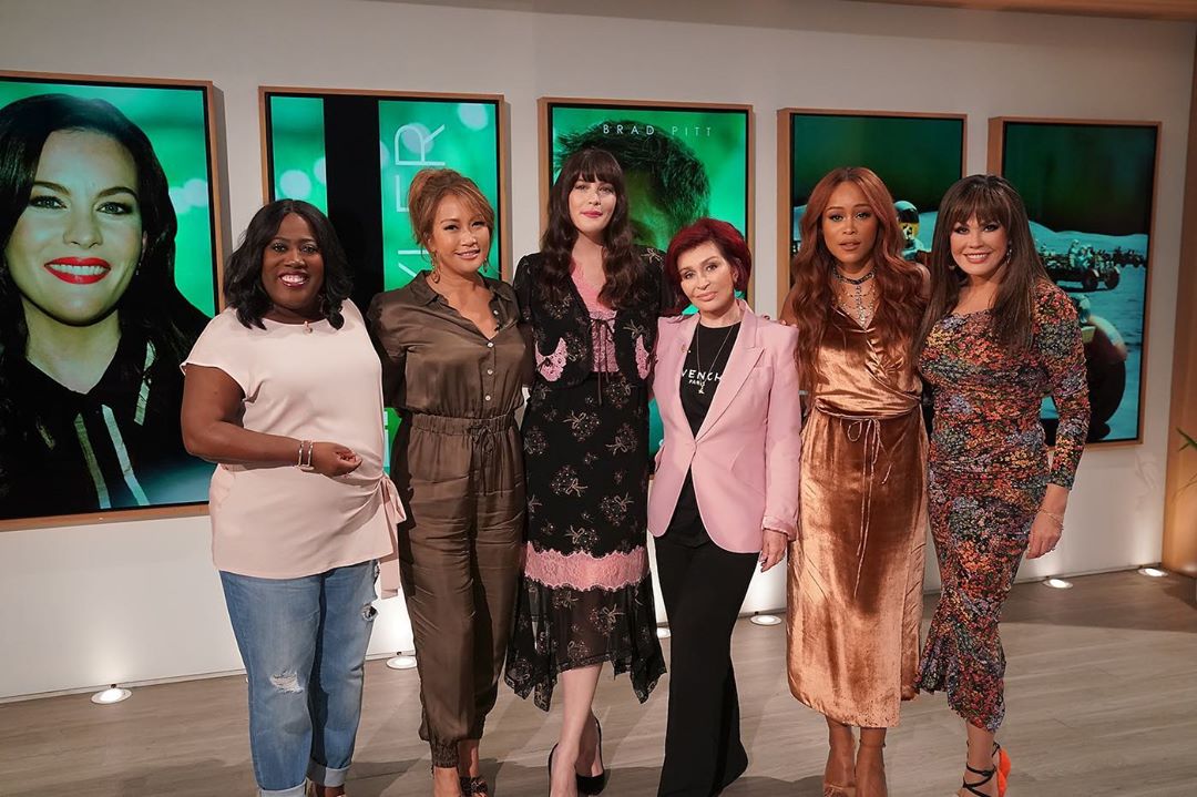 with Sheryl Underwood, Carrie Ann Inaba, Sharon Osbourne, Eve and Marie Osmond