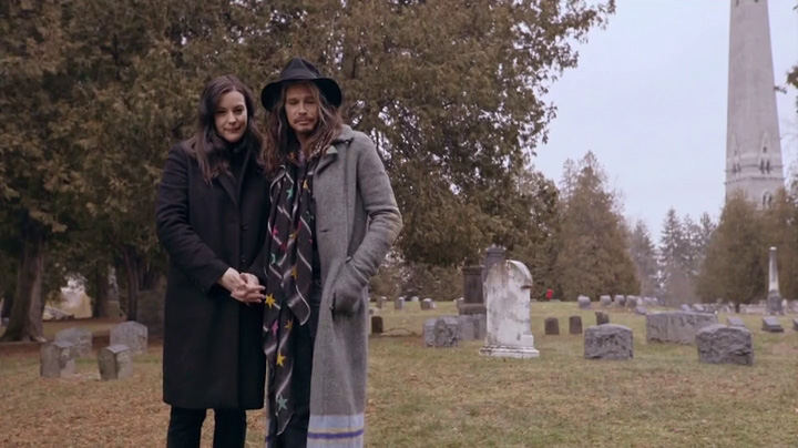 Liv and Steven visit their ancestors graves in Schuylerville cemetery