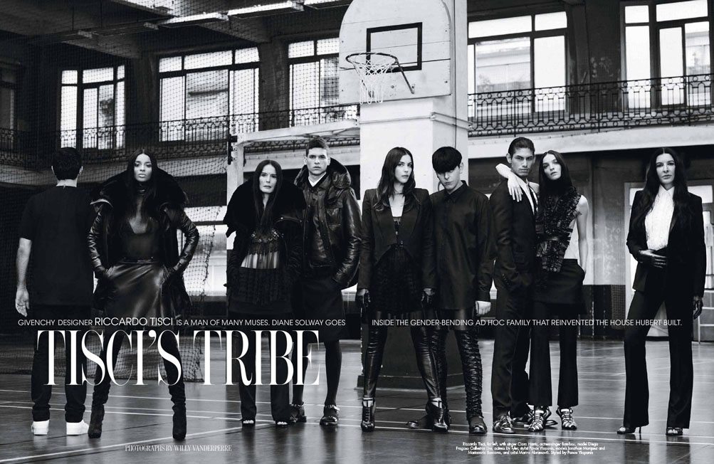 with Riccardo Tisci, Ciara Harris, Bambou, Diego Fragoso, Panos Yiapan, Jonathan Marquez, Mariacarla Boscono and Marina Abramovic