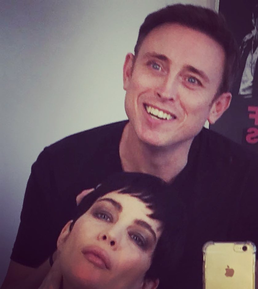 On the set with John Vial, from John Vial's Instagram